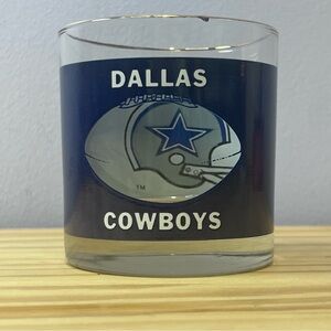 Vintage Dallas Cowboys Peek-a-Boo Rocks Glass